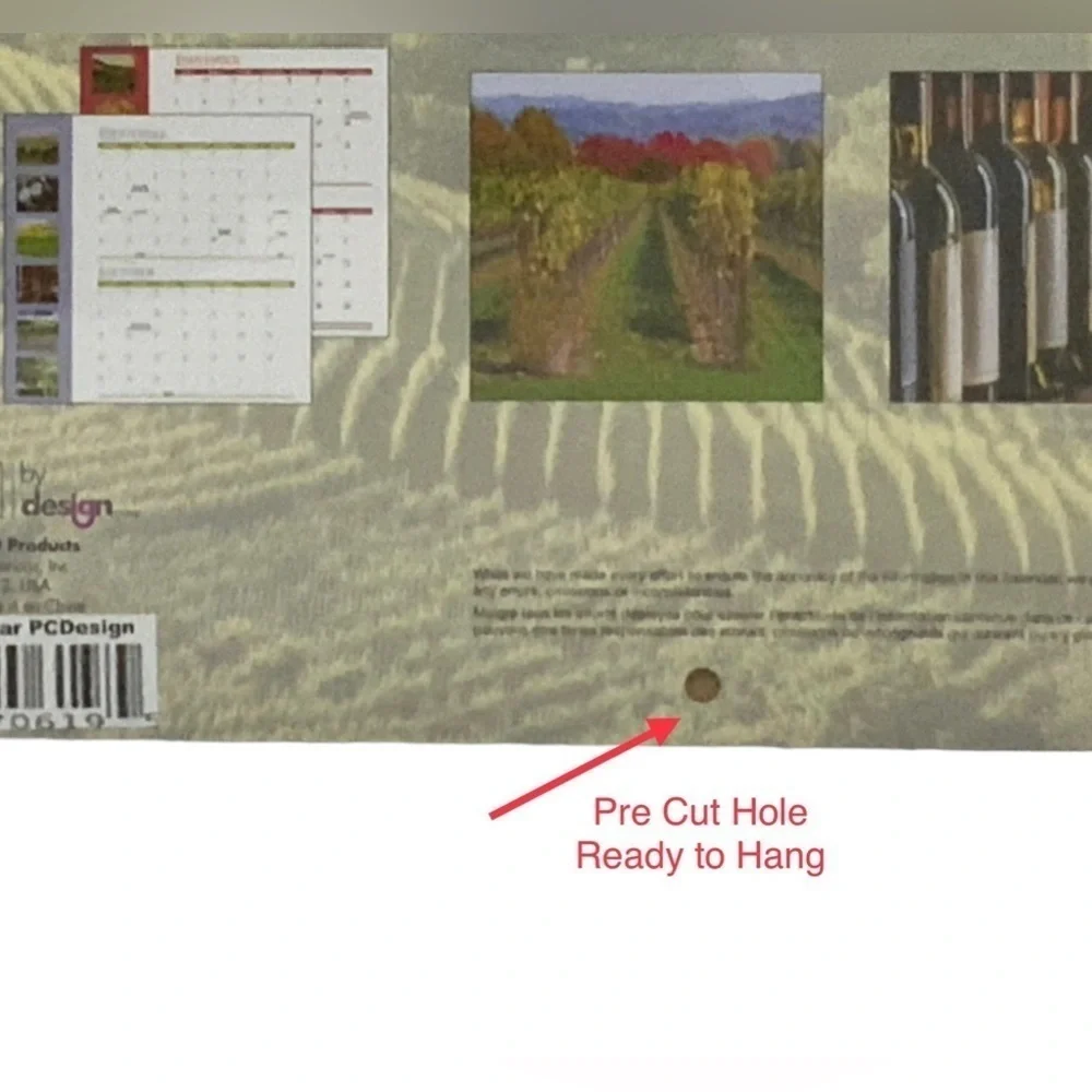 Calendar 2024 Wine Country 16 Month Wall Calendar Organizer Full Size 12 X 22 in